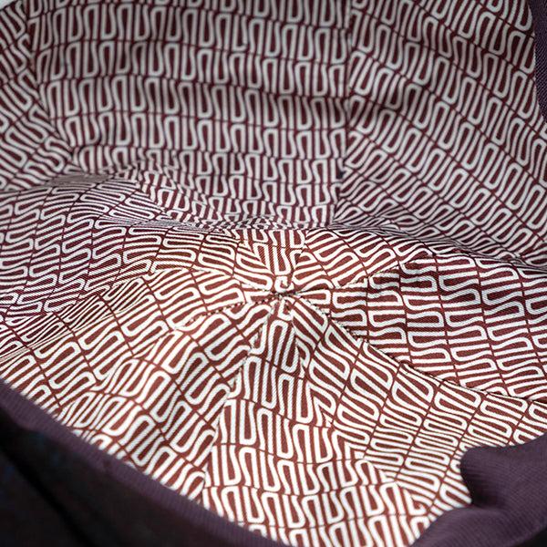 Ulturale Coppola 8 spicchi in lana con fantasia tartan bordeaux e fodera interna di seta con pattern Ulturale burgundy - Ulturale Presa
