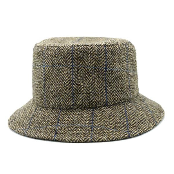 Ulturale Cloche in lana fantasia spigata marrone e fodera interna di seta con p Sconto