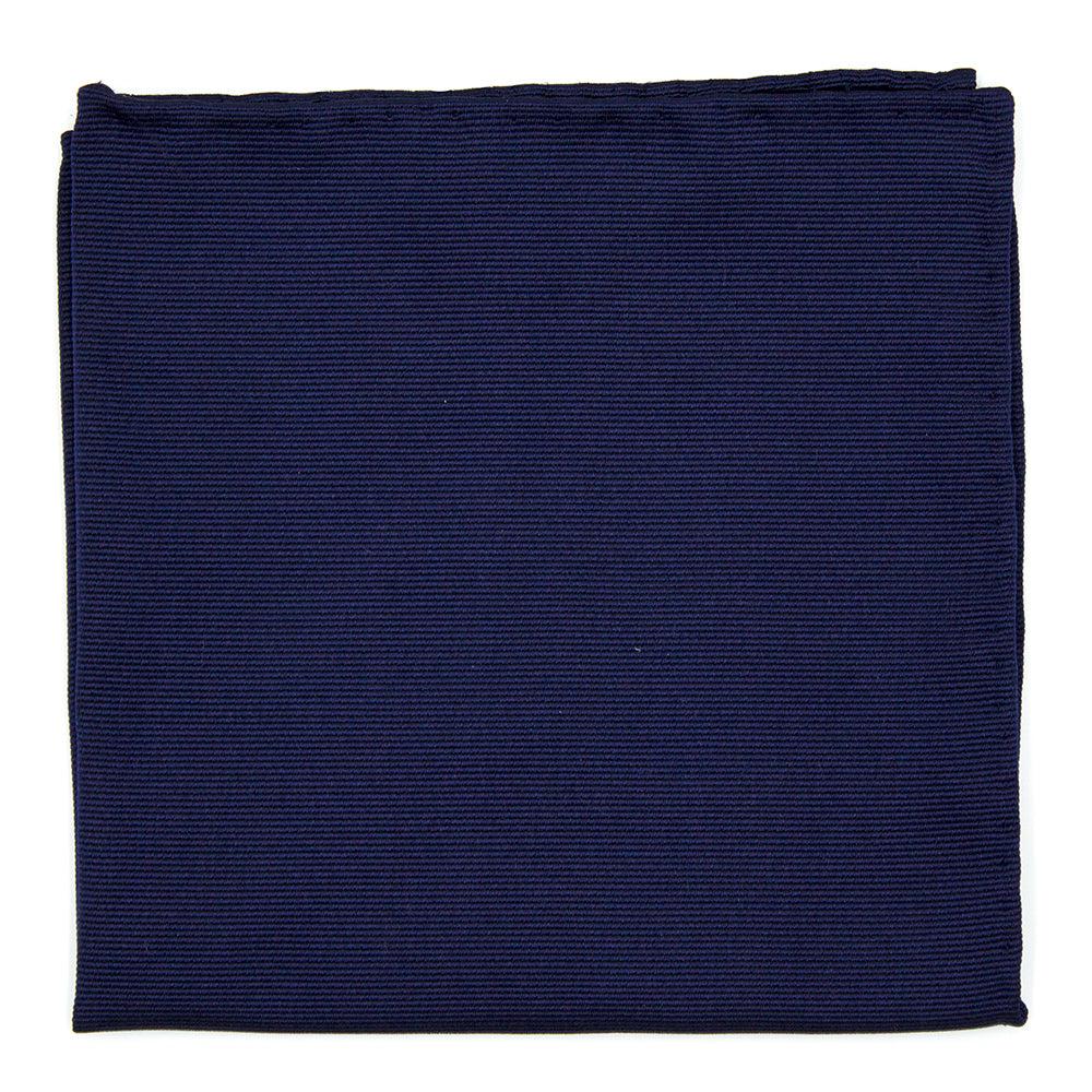 Ulturale Pochette blu tinta unita in 100% seta - Ulturale