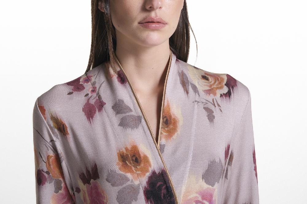 Verdiani Camicia Viscosa Stampa Fiore Qualità Garantita