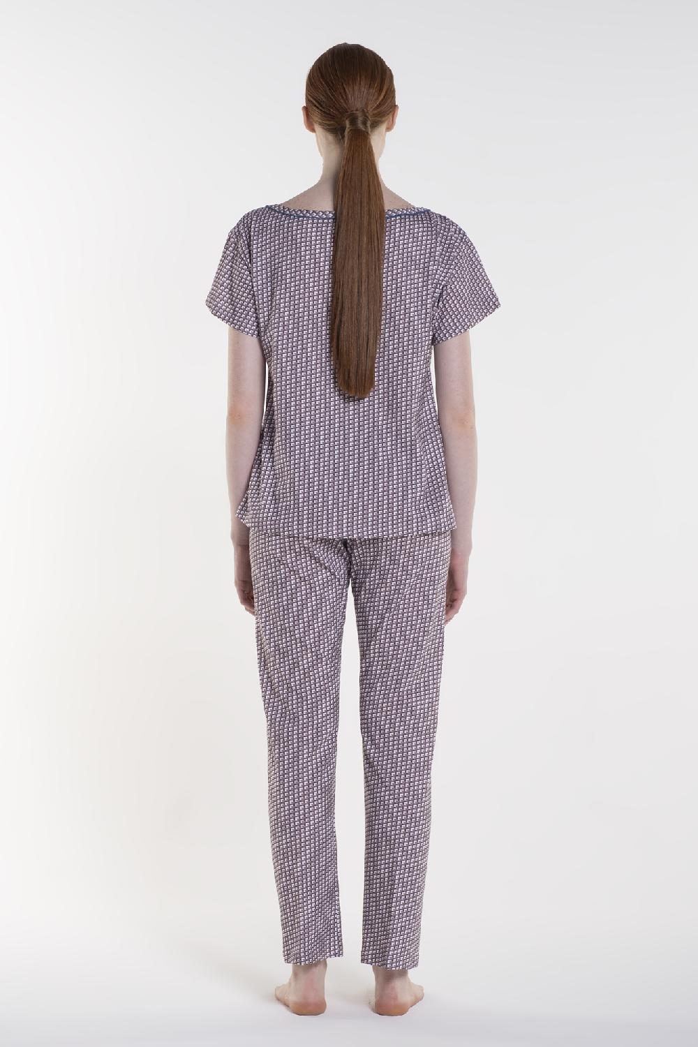 Verdiani Pigiama Jersey Cotone Stampa Moda