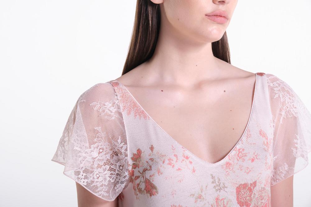 Verdiani Camicia Viscosa Stampa Fiore Pezzi Unici