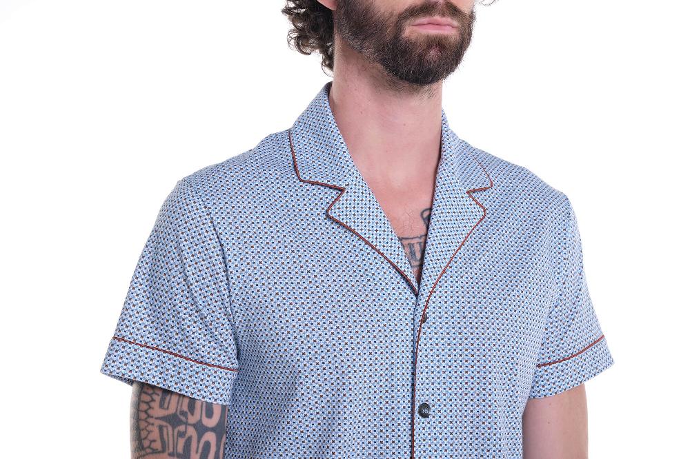 Verdiani Pigiama Jersey Cotone Stampa In Saldo
