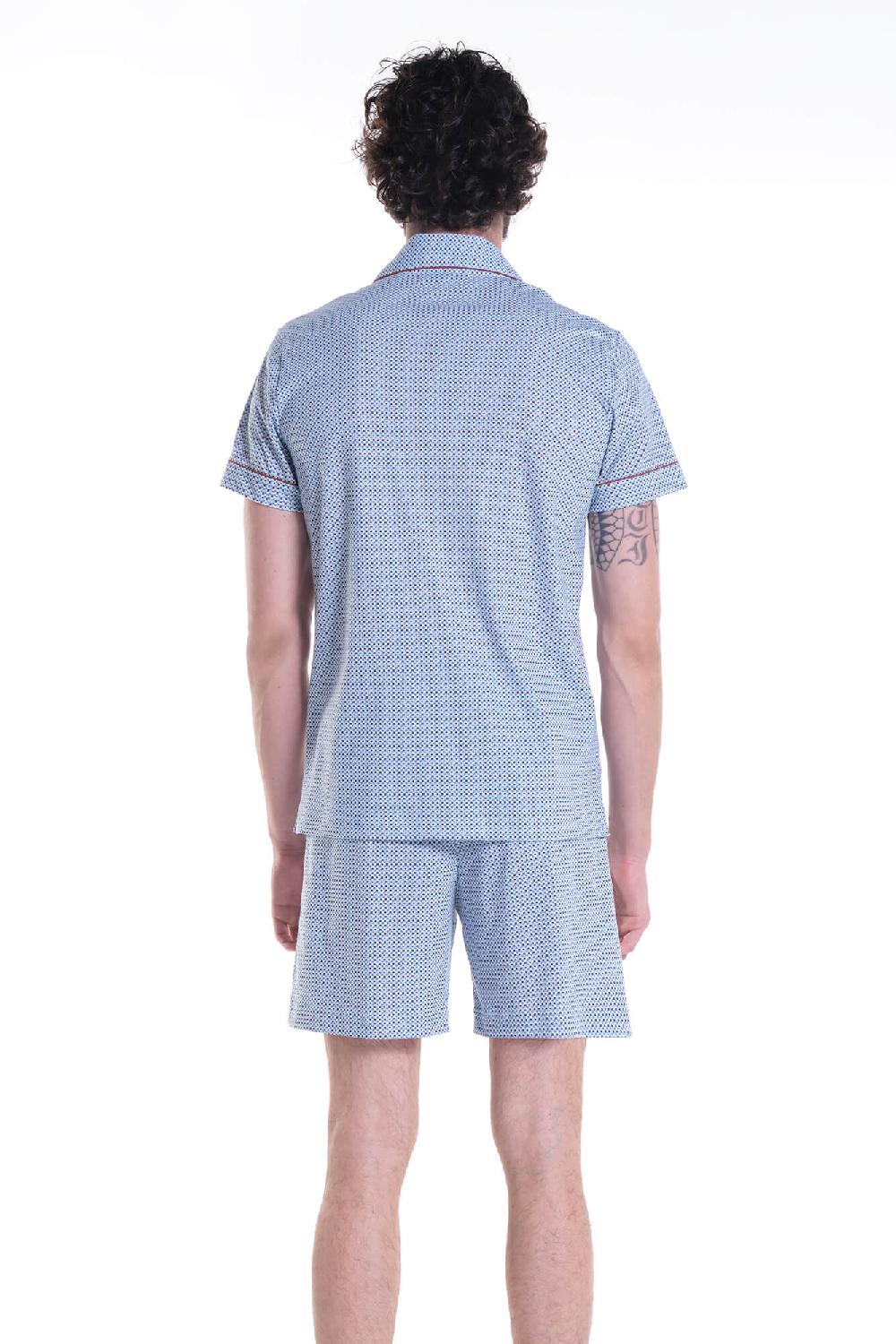 Verdiani Pigiama Jersey Cotone Stampa In Saldo