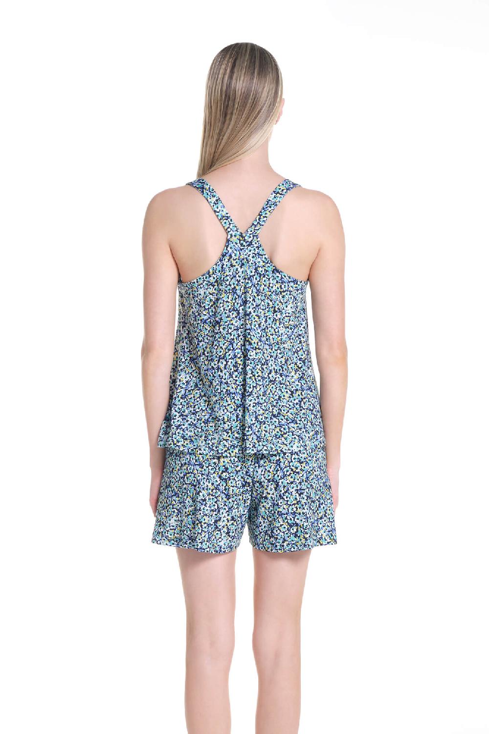 Verdiani Top + Shorts Viscosa Floreale Affare Del Giorno