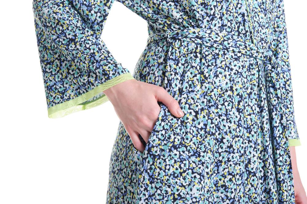 Verdiani Vestaglia Viscosa Floreale Sottocosto