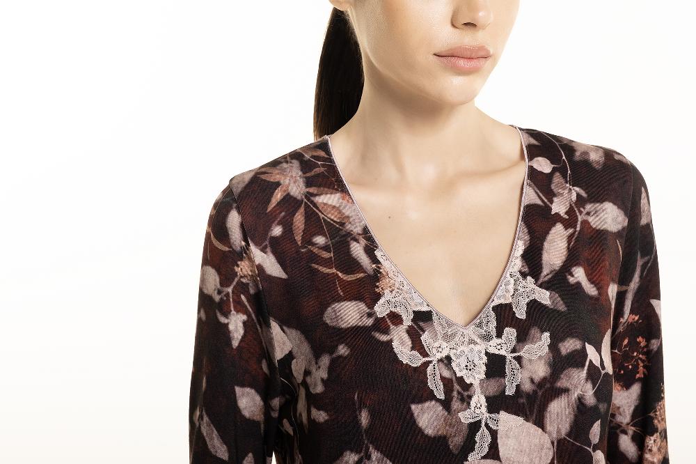 Verdiani Camicia Viscosa Stampa Fiore Offerte