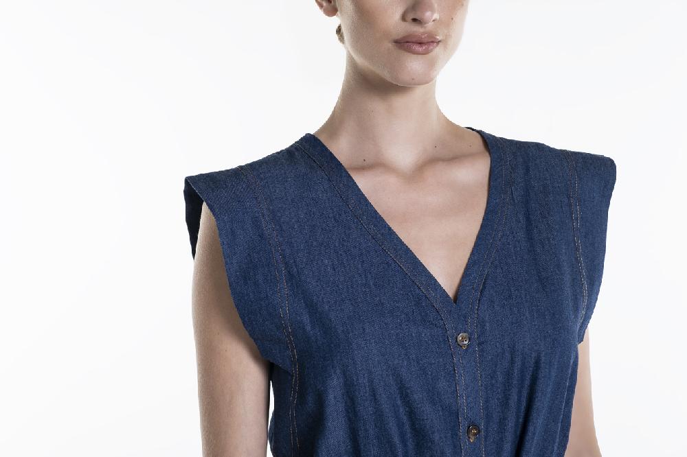 Verdiani Chemisier Denim Vendita Calda