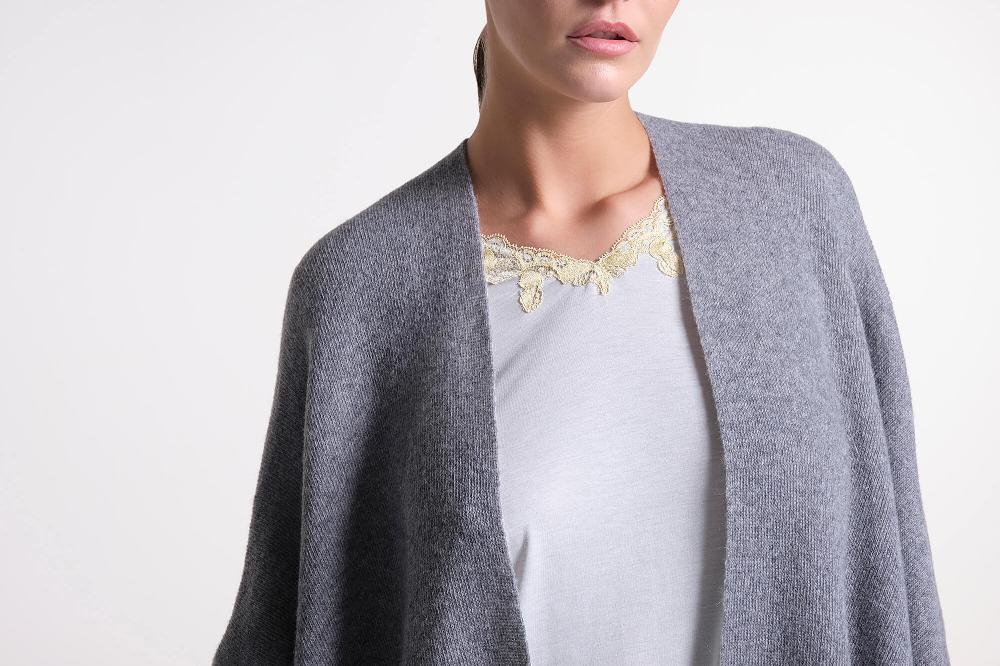 Verdiani Poncho Double Misto Lana 2025