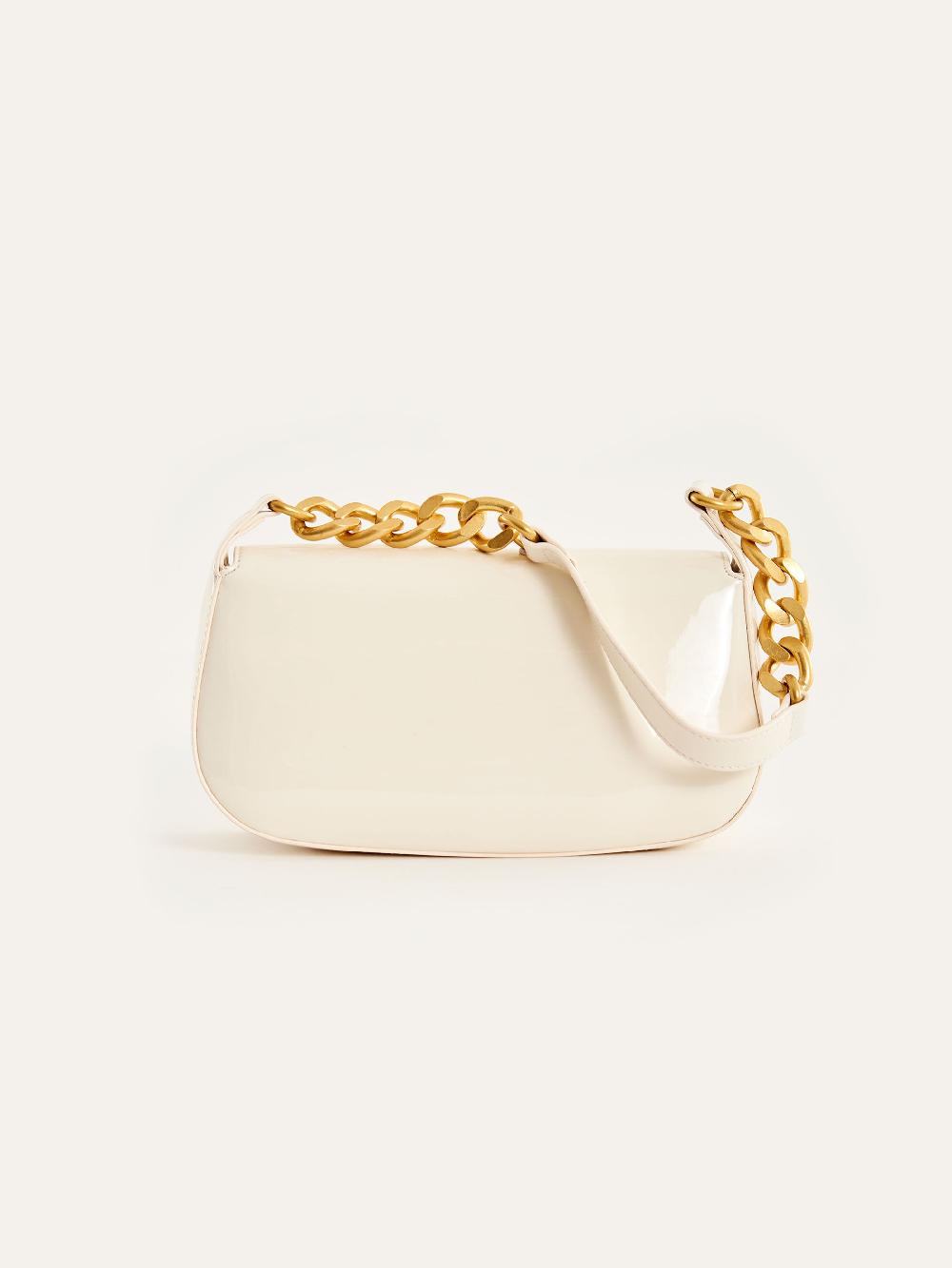 Vicolo Borsa Glossy Piccadilly Bianco Qualità