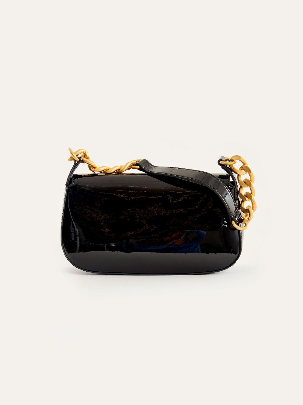 Vicolo Borsa Glossy Piccadilly Nero Vendita