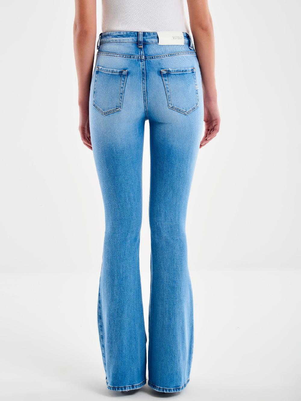 Vicolo Jeans Gisele Flare Blu Medio Blu Shopping Online
