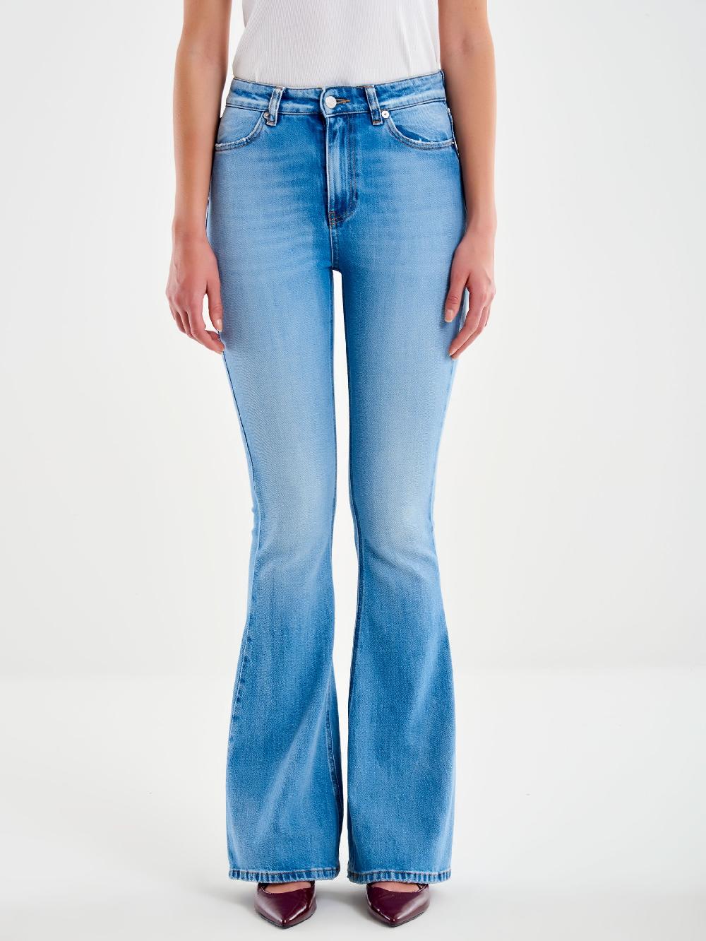 Vicolo Jeans Gisele Flare Blu Medio Blu Shopping Online