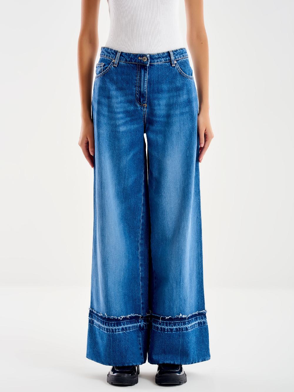 Vicolo Jeans Icon Lexie con Fondo Ricucito Blu Economico
