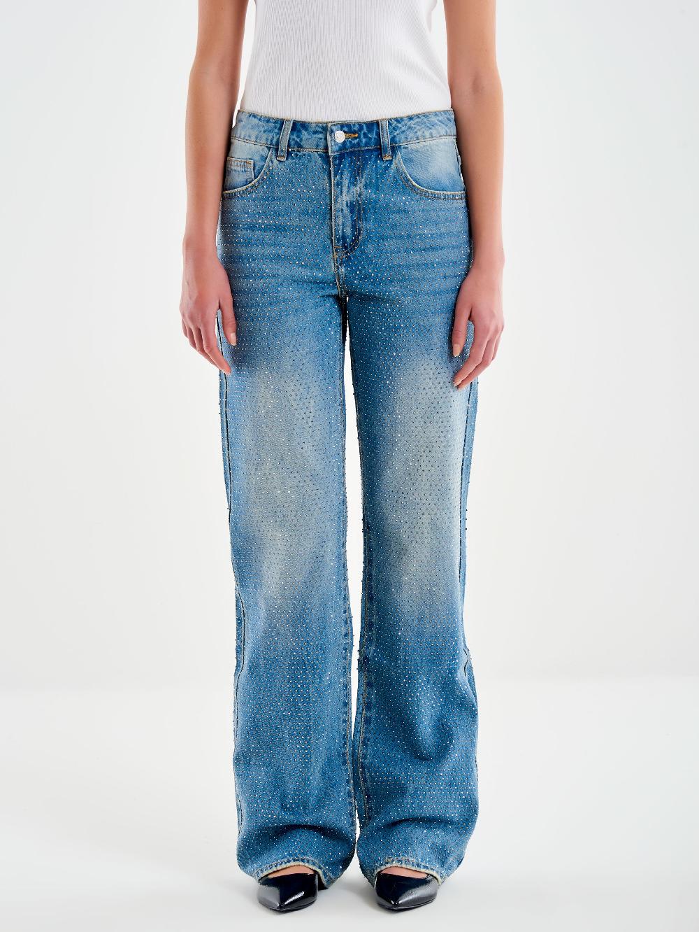Vicolo Jeans Dalia con Strass Blu Saldi