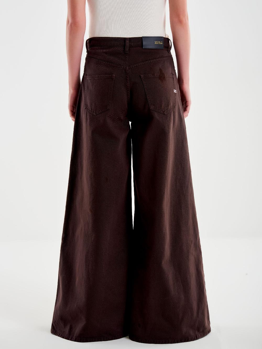 Vicolo Jeans Nikoleta Ampi Marroni Marrone I Più Venduti