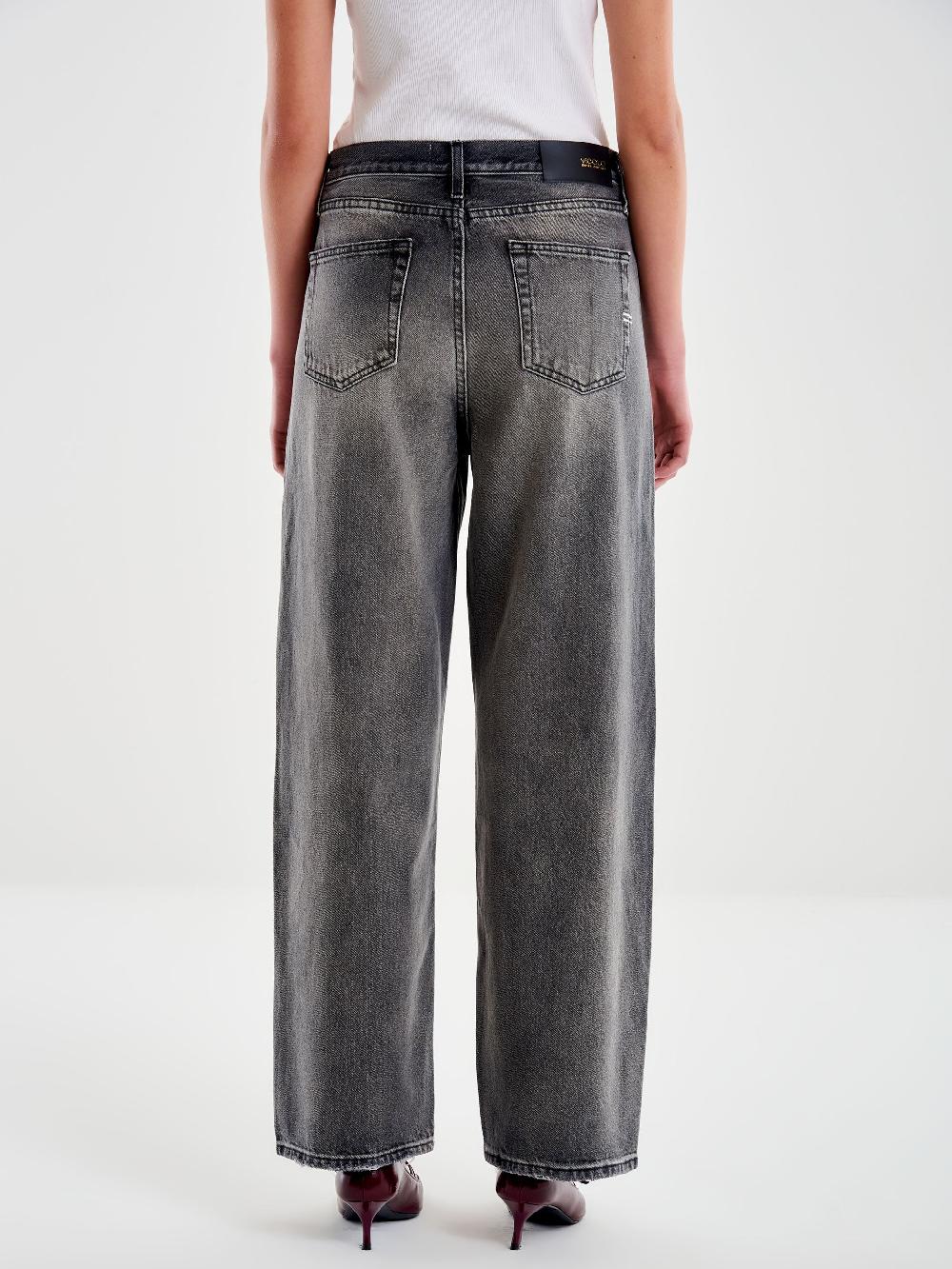 Vicolo Jeans Xenobia Ampio Grigio Grigio Nuova