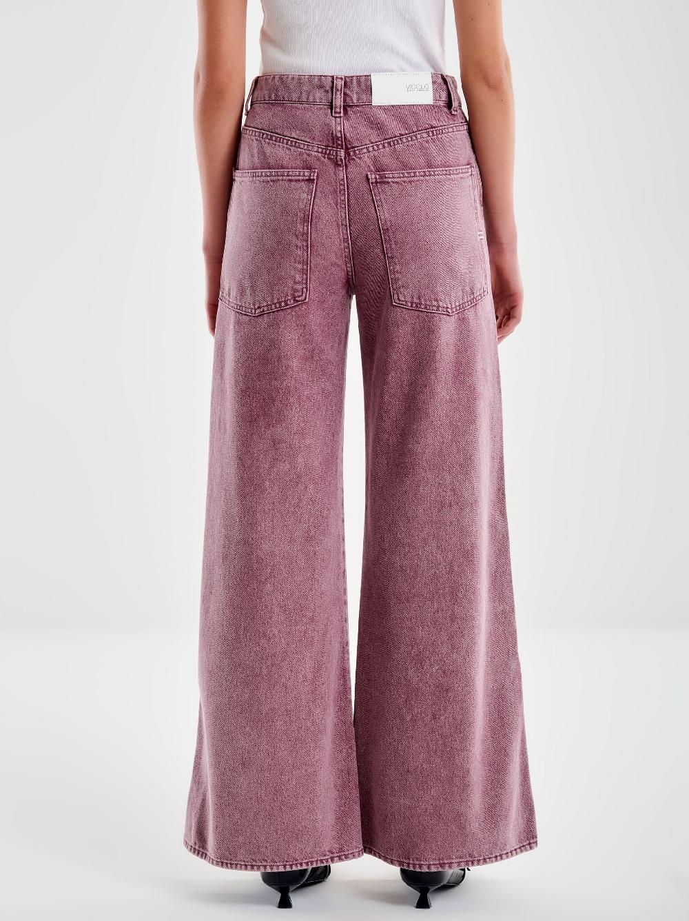 Vicolo Jeans Kia Wide Leg Bordeaux Bordeaux 2025