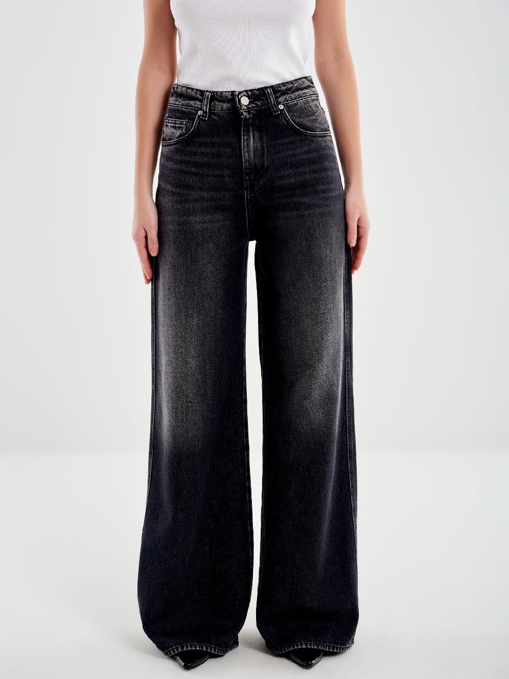 Vicolo Jeans Kia Wide Leg Nero Italy