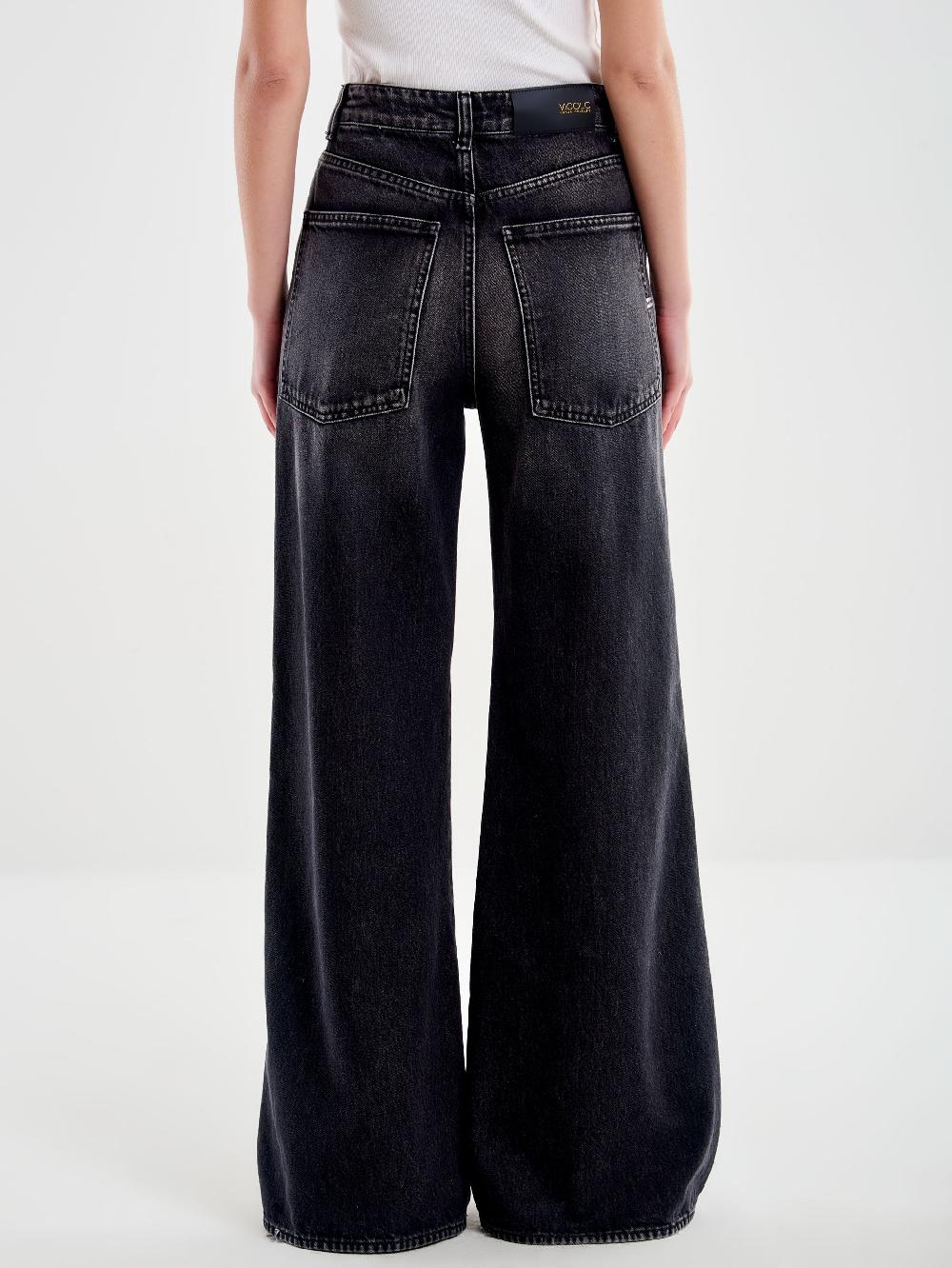 Vicolo Jeans Kia Wide Leg Nero Italy