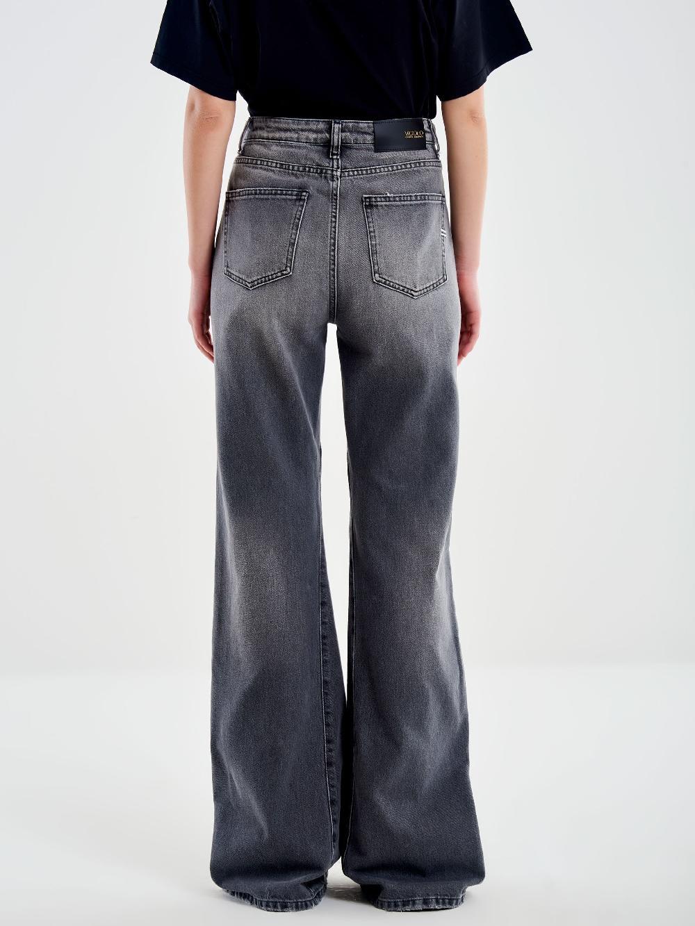 Vicolo Jeans Flare Beth Grigio Grigio Presa