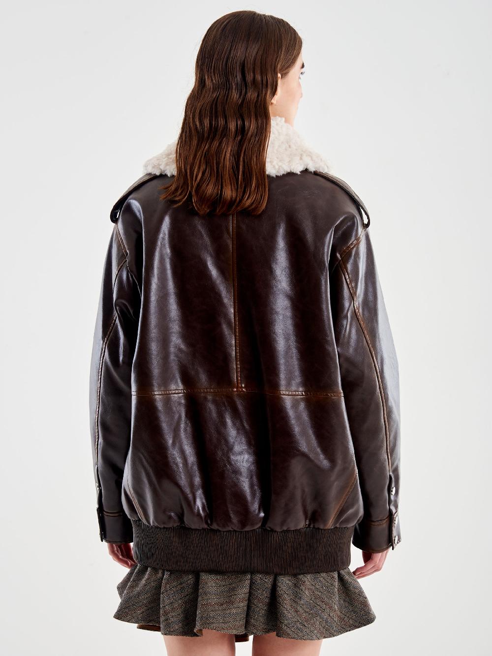 Vicolo Bomber Oversized Ecopelle – Vicolo Saldi Di Fabbrica