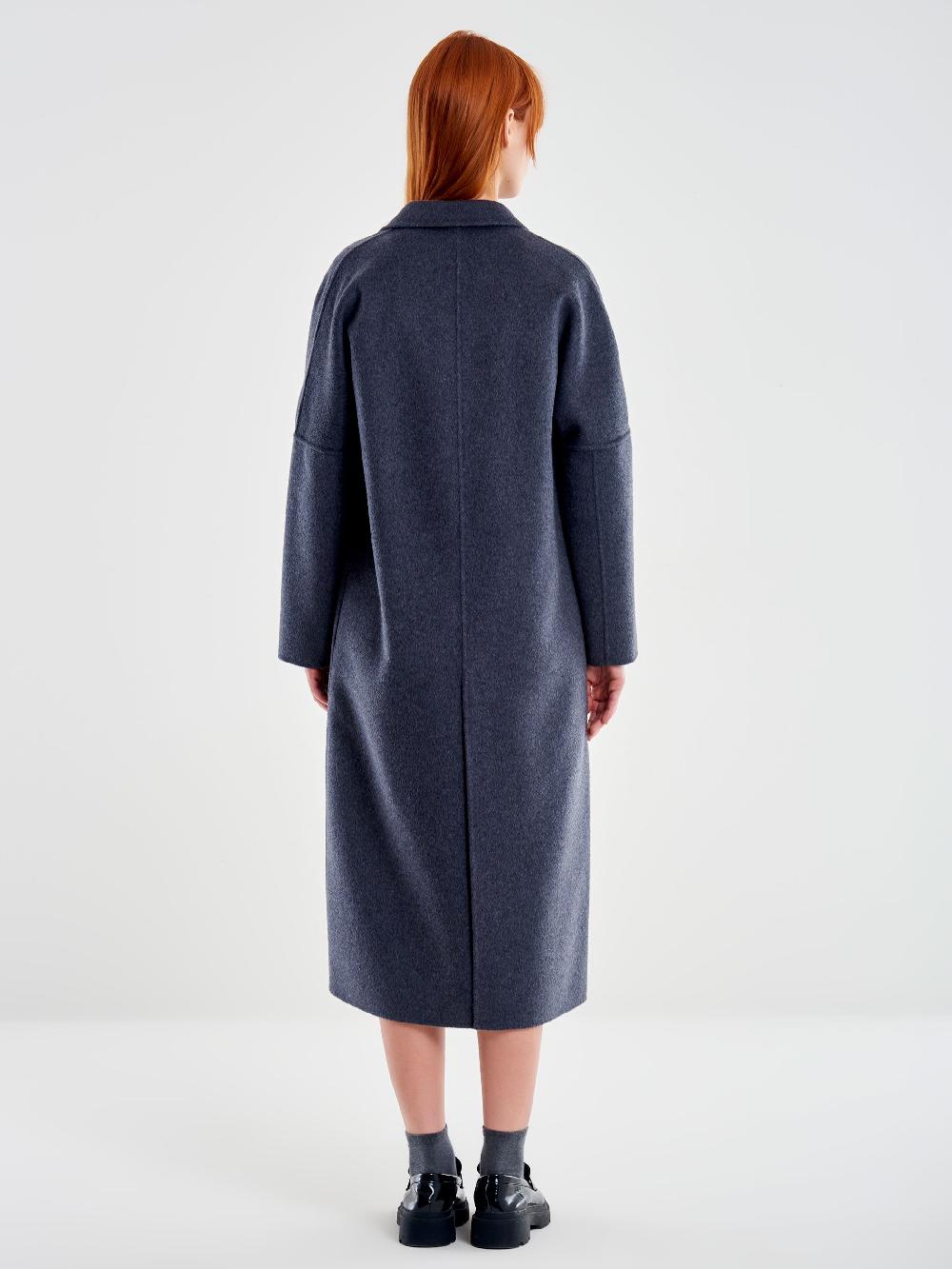 Vicolo Cappotto Doppiopetto Basic Lungo Grigio Nuovo