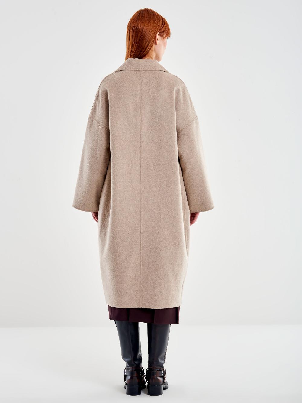 Vicolo Cappotto Oversized Fango Qualità