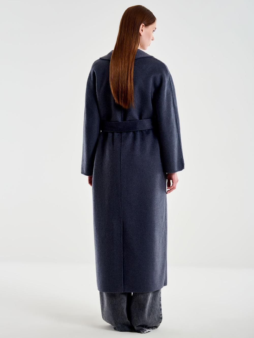 Vicolo Cappotto con Cintura Lungo Grigio Promozione