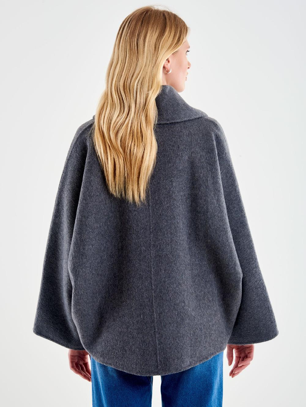 Vicolo Giacca Kimono Oversized Grigio Soddisfazione Garantita