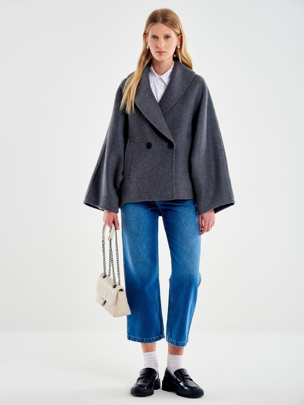 Vicolo Giacca Kimono Oversized Grigio Soddisfazione Garantita