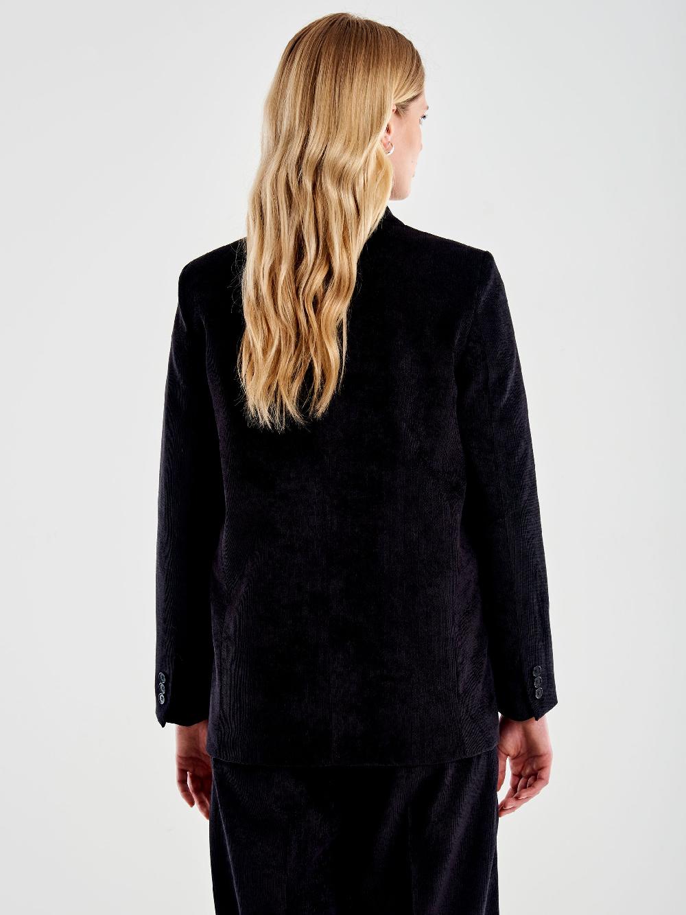 Vicolo Blazer in Velluto Doppiopetto Nero Online