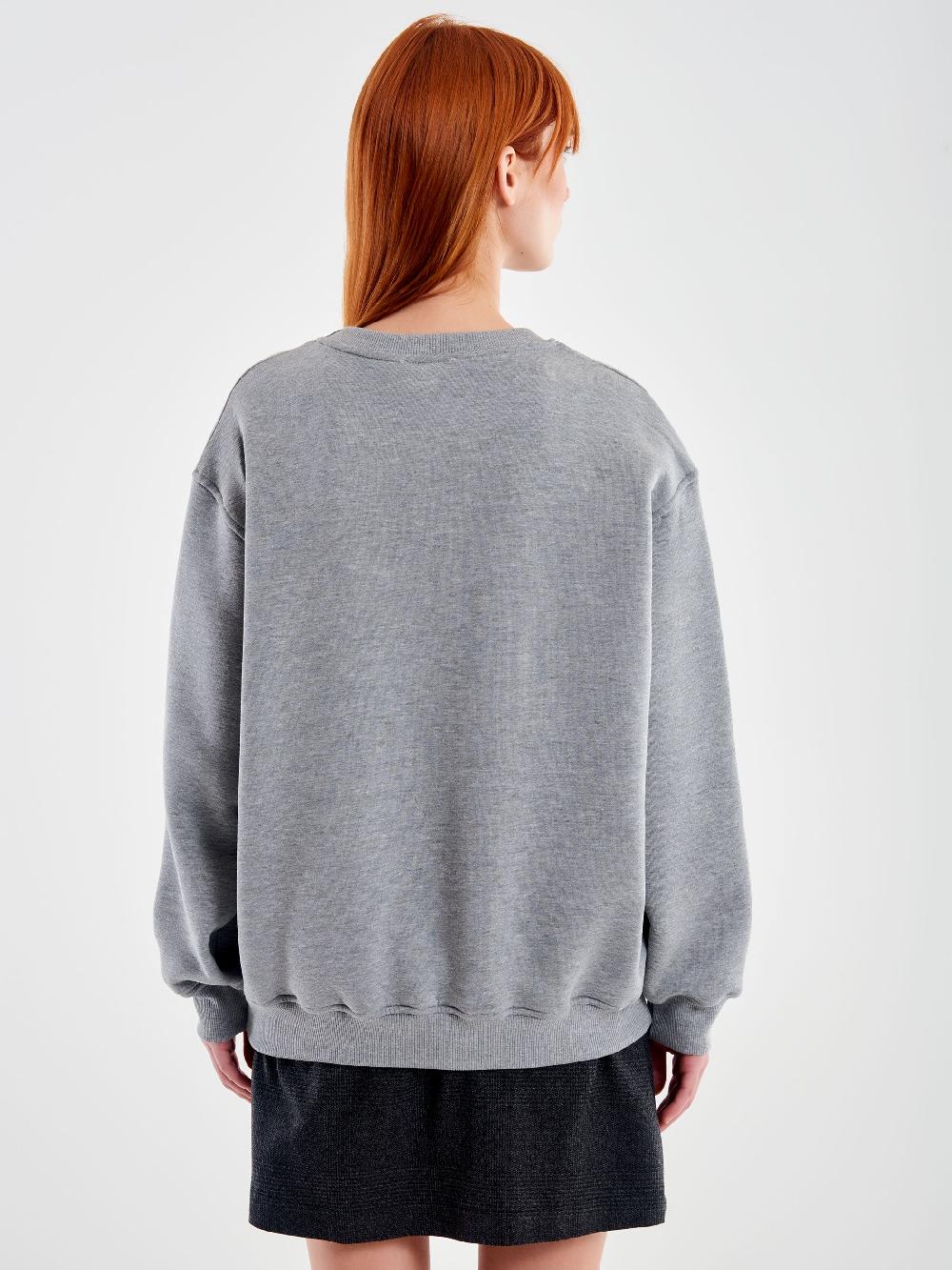 Vicolo Felpa con Stampa Grigio Hotsell