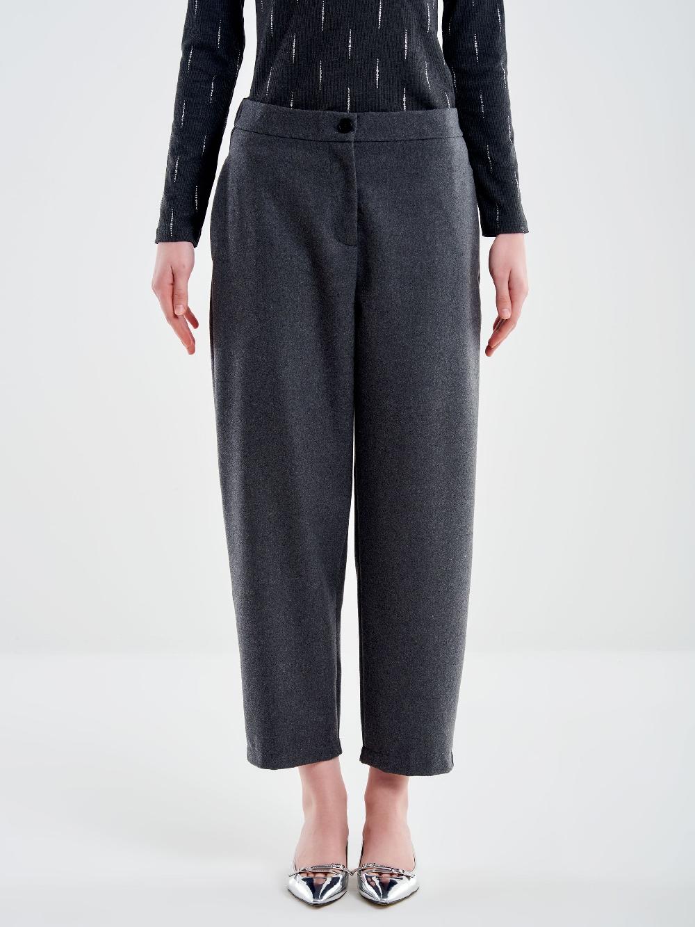 Vicolo Pantalone Carrot Fit Fesco di Lana – Vicolo Negozi Online