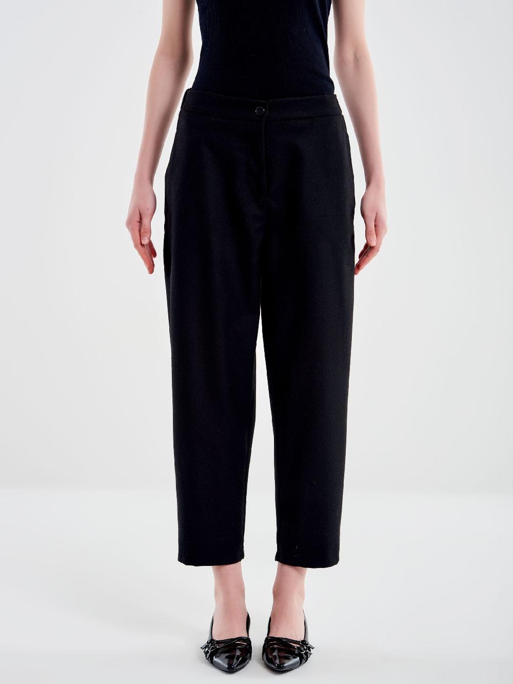 Vicolo Pantalone Carrot Fit Fesco di Lana – Vicolo Consegna Veloce