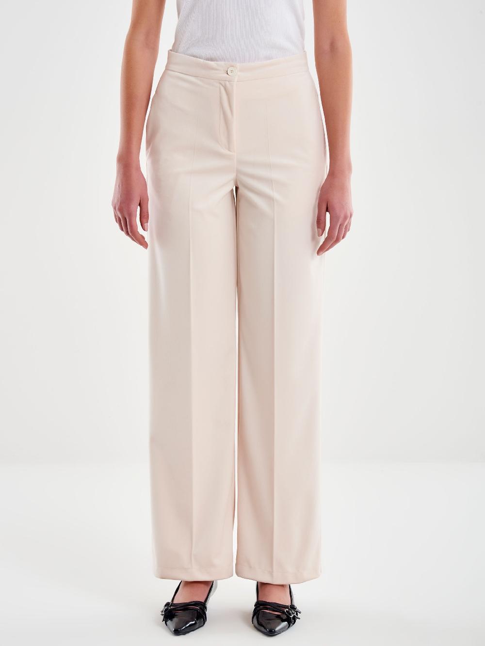 Vicolo Pantalone in Velluto Bianco Sottocosto