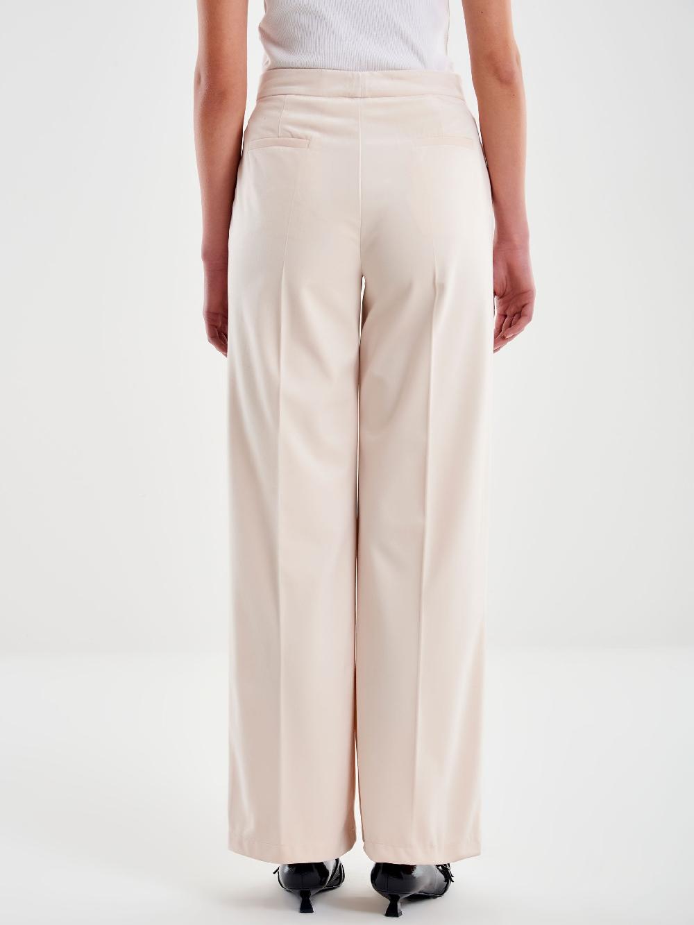 Vicolo Pantalone in Velluto Bianco Sottocosto