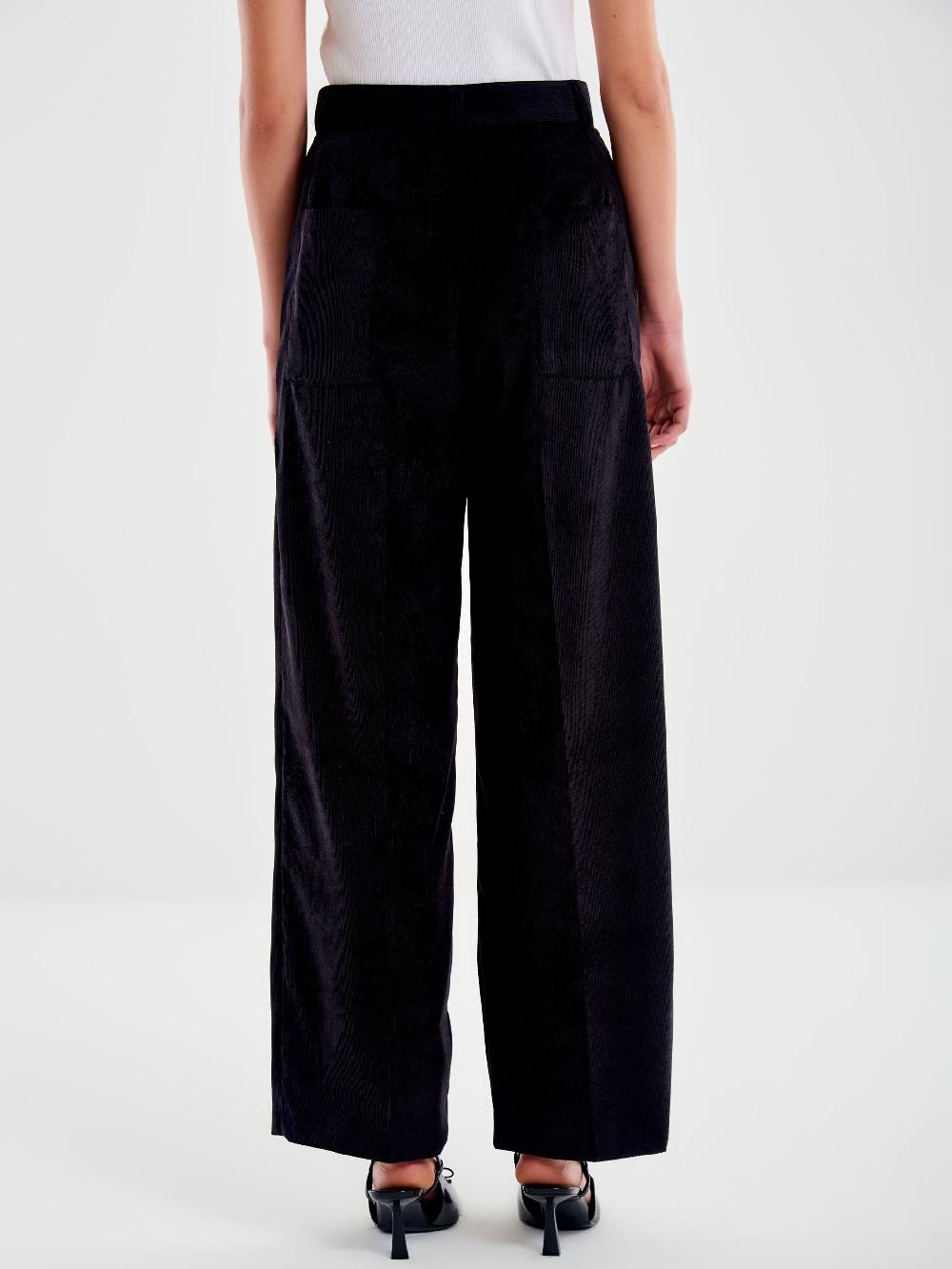 Vicolo Pantalone in Velluto a Coste Nero Novità
