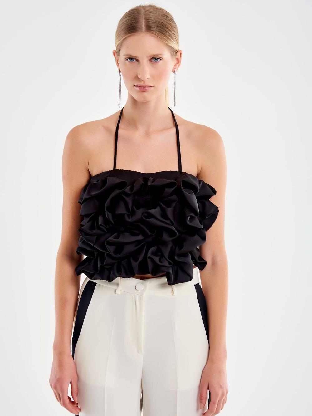 Vicolo Top Con Rouches Nero 2025