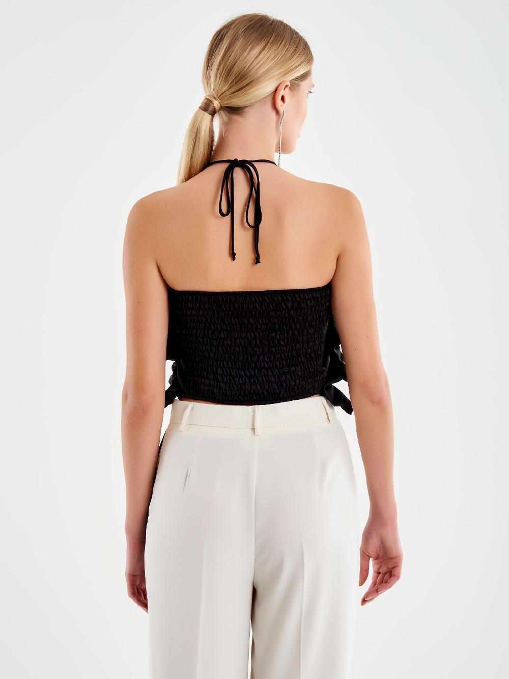 Vicolo Top Con Rouches Nero 2025