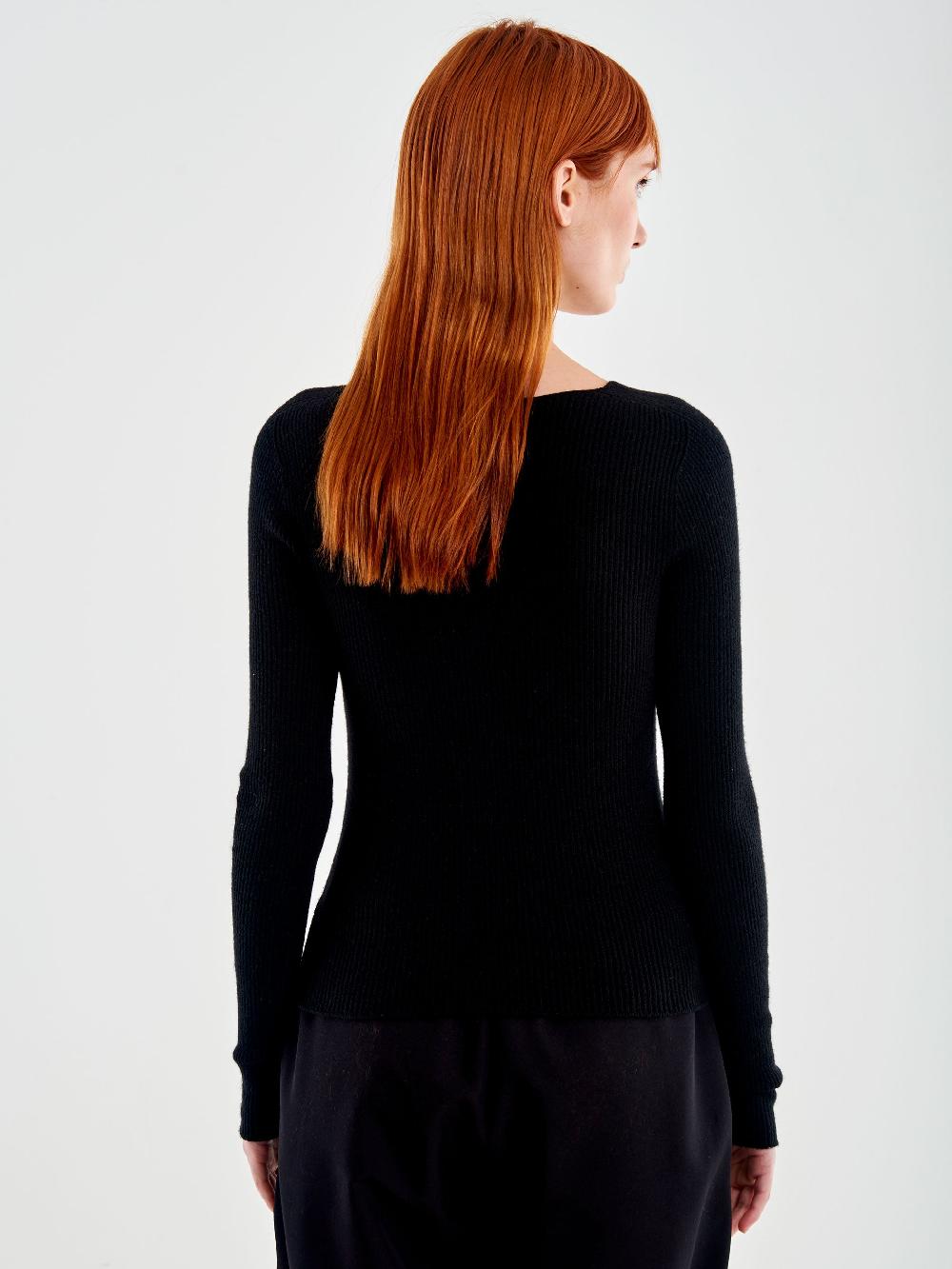 Vicolo Top in Costa Scollo Ampio Nero Soddisfazione Garantita