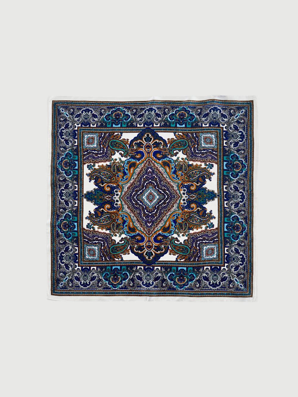 Vicolo Foulard in Seta Blu Presa