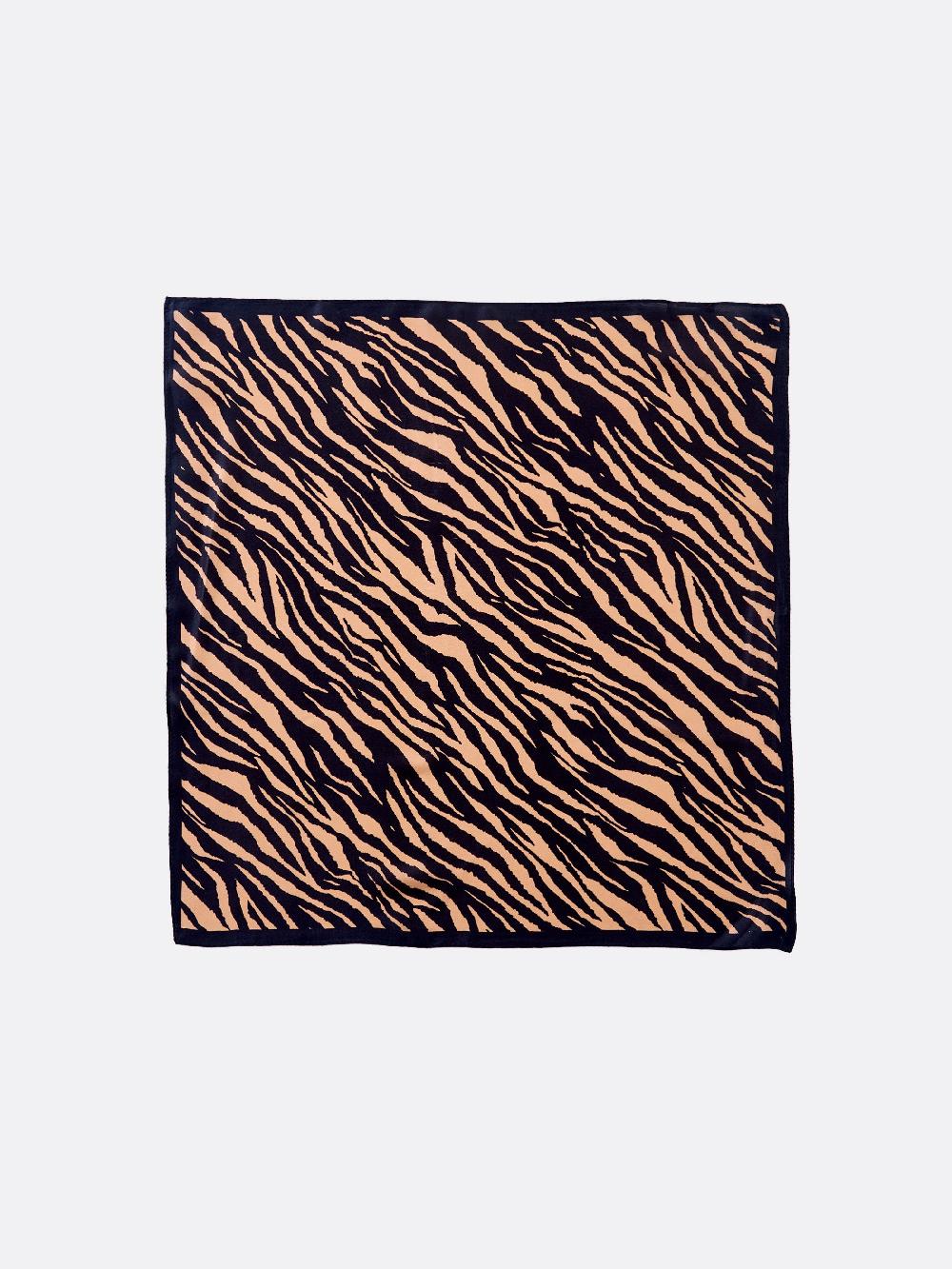 Vicolo Foulard in Seta Zebrato Cammello Vendita Economica