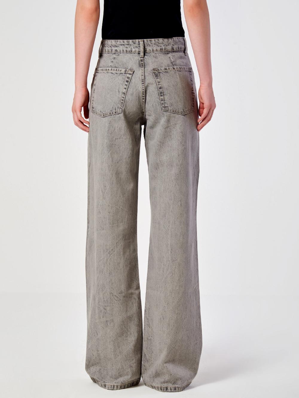 Vicolo Jeans Strass effetto GessatoGrigio Nuova