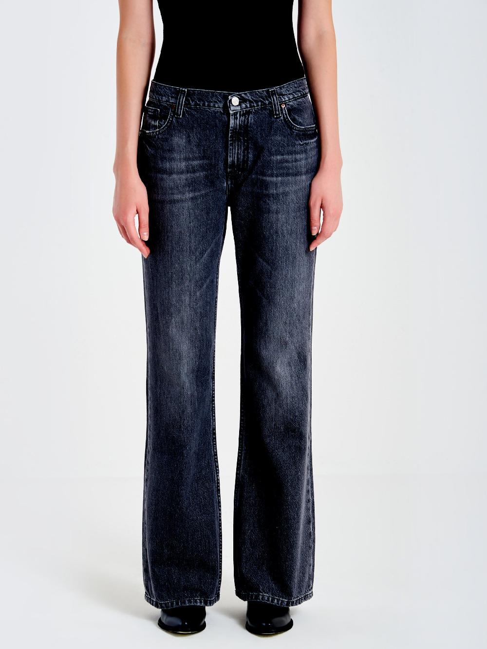 Vicolo Jeans Greta Straight Nero In Linea