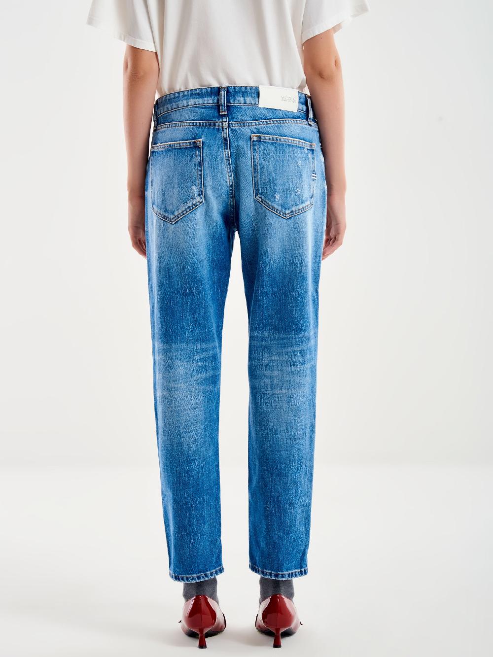 Vicolo Jeans Icon Piper Con Rotture Blu Prezzo Ridotto