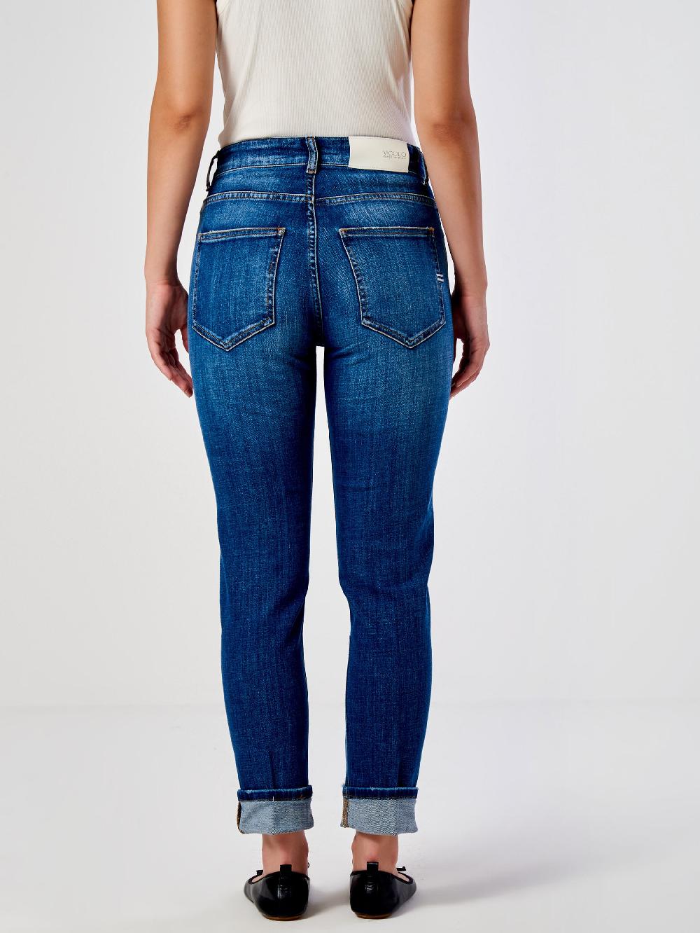 Vicolo Jeans Icon Daisy con Risvolto Blu Promozione