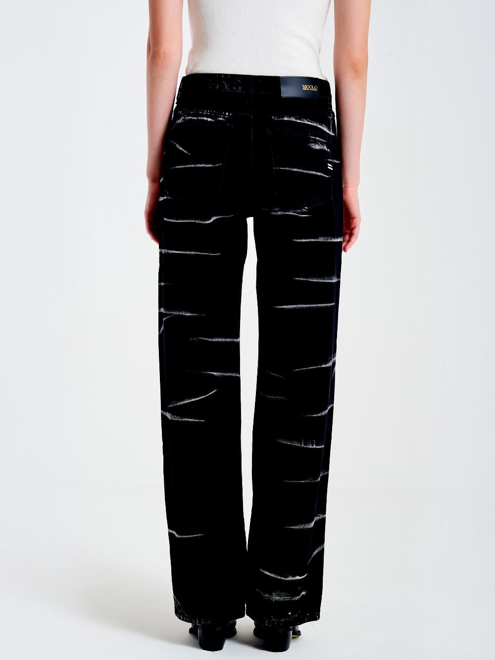 Vicolo Jeans Icon Alex Effetto ZebratoNero Fino Al -60%
