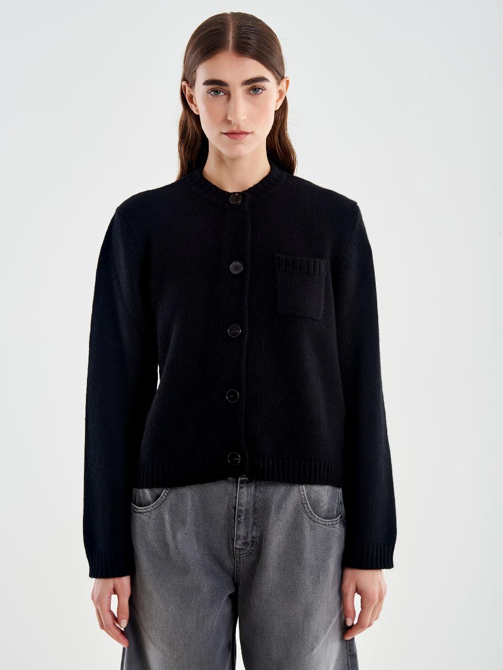 Vicolo Cardigan Koreana con Taschina Nero Prezzo Ridotto