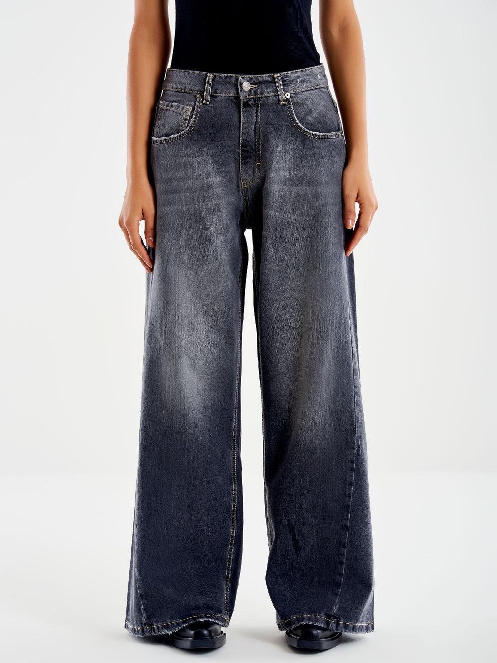 Vicolo Jeans Margaret Ampio Nero I Più Venduti